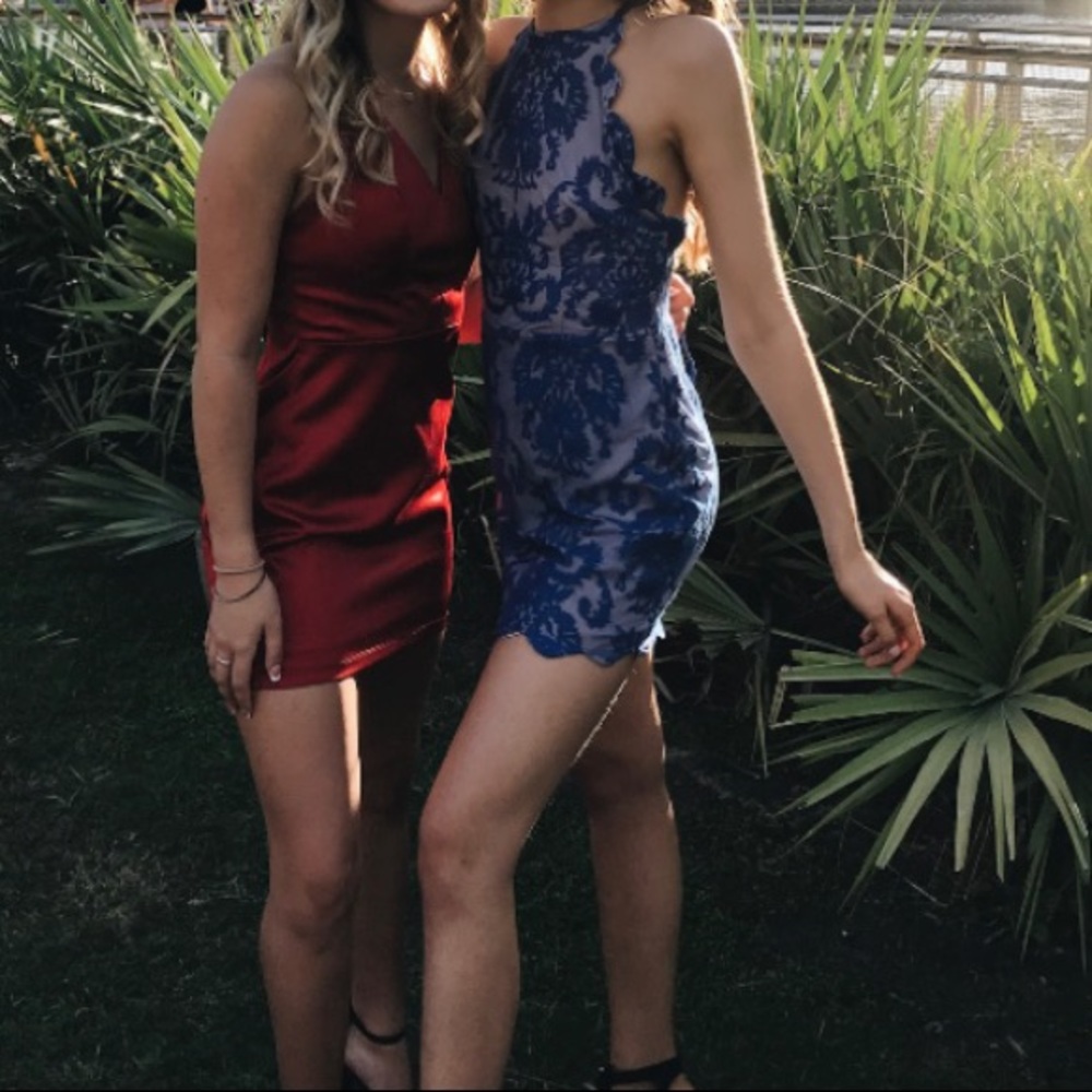 Body con dress blue hello molly